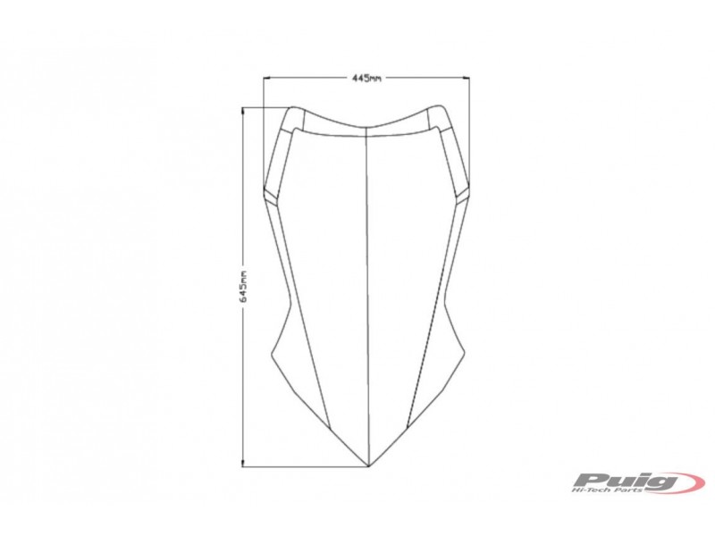 Windscreen PUIG TOURING 3762F dark smoke