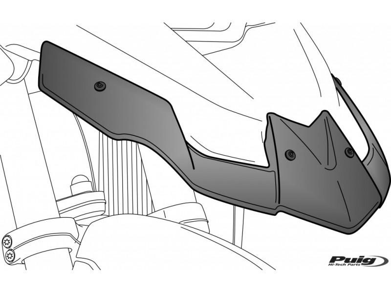 Frontal extension fender PUIG 3837J matt black Frontal extension fender PUIG 3837J matt black