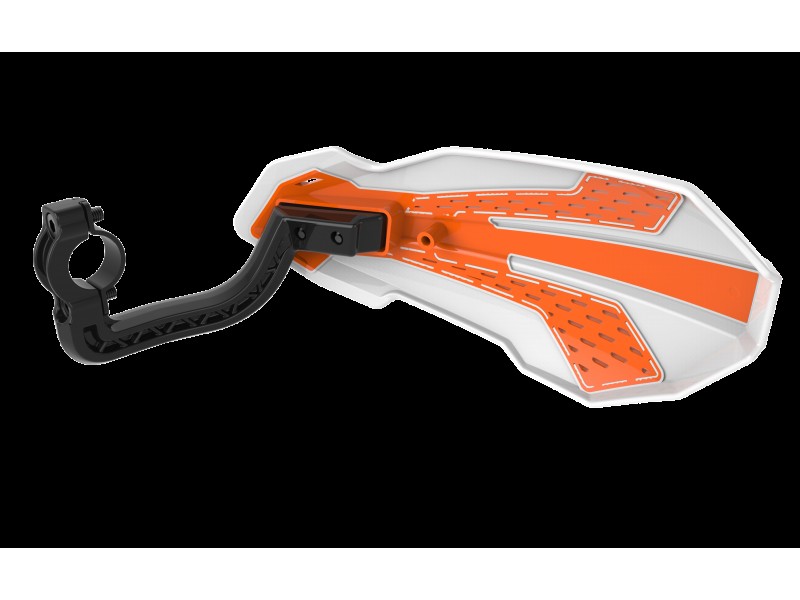 Handguard POLISPORT MX FLOW 8308200004 with mounting system white/orange 16
