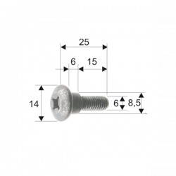Bodywork screw RMS 121856101 Bodywork screw RMS 121856101