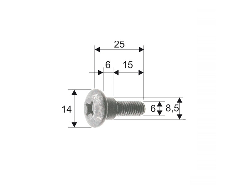 Bodywork screw RMS 121856101 Bodywork screw RMS 121856101