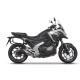 Set complet de cutii de aluminiu SHAD TERRA NEGRU, 37L cutie centrala si 36L / 36L cutii laterale, incluzand kit montaj si placa SHAD HONDA NC 750 X 2021-