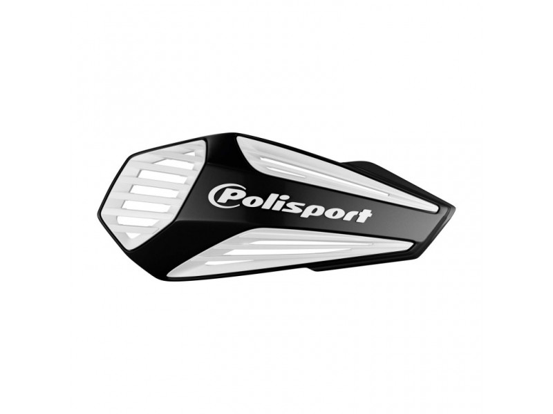 Handguard POLISPORT MX AIR 8308400001 with universal handlebar mounting kit Black / White