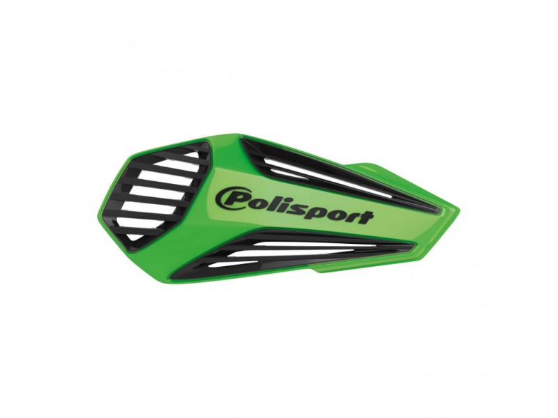 Handguard POLISPORT MX AIR 8308400008 with universal handlebar mounting kit Green05/Black