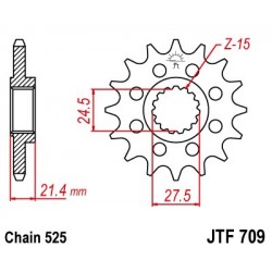Pinion fata JT JTF 709-17 17T, 525 Pinion fata JT JTF 709-17 17T, 525