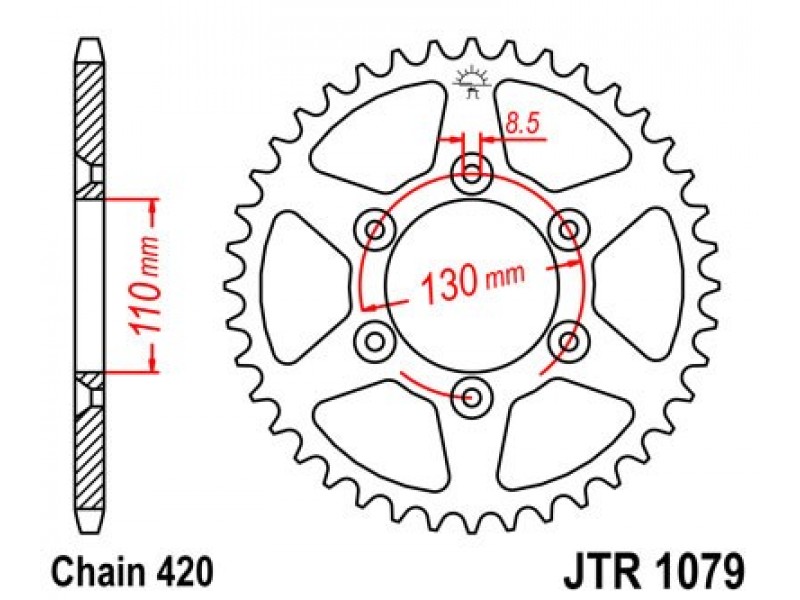 Foaie spate JT JTR 1079-53 53T, 420 Foaie spate JT JTR 1079-53 53T, 420