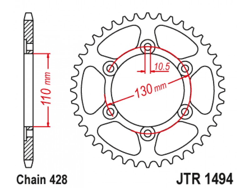 Foaie spate JT JTR 1494-56 56T, 428