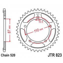 Foaie spate JT JTR 823-47 47T, 520 Foaie spate JT JTR 823-47 47T, 520