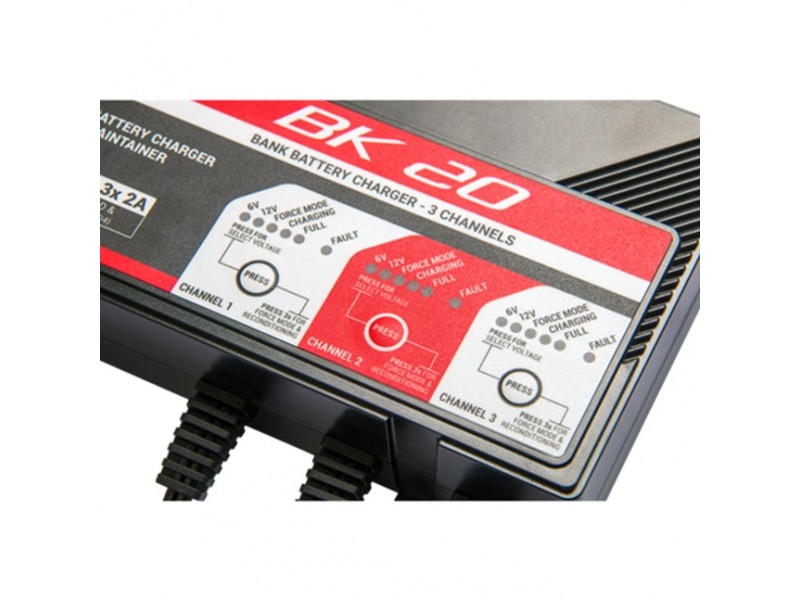 3 channels bank BS-BATTERY BK20 (suitable also for Lithium) 12V 2A 3 channels bank BS-BATTERY BK20 (suitable also for Lithium) 12V 2A