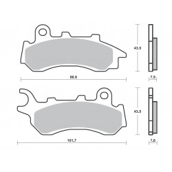 Placute de frana BREMBO 07118XS Placute de frana BREMBO 07118XS