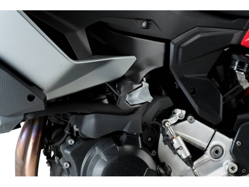 Frame sliders PUIG R19 20388N black with grey rubber