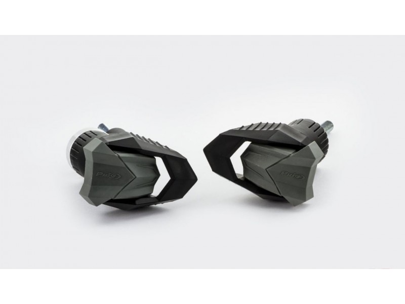 Frame sliders PUIG R19 20388N black with grey rubber