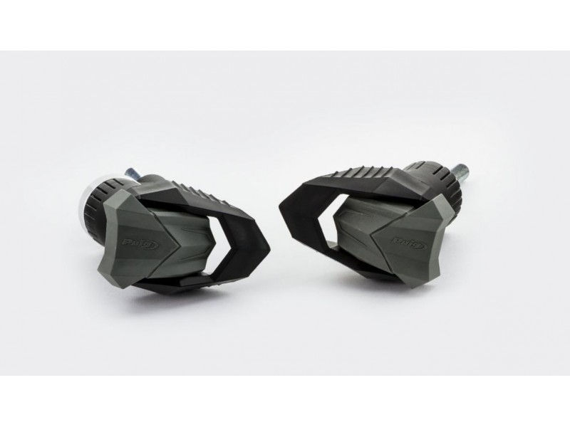 Frame sliders PUIG R19 20450N Negru black with grey rubber