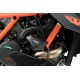 Frame sliders PUIG PRO 20451N black with grey rubber