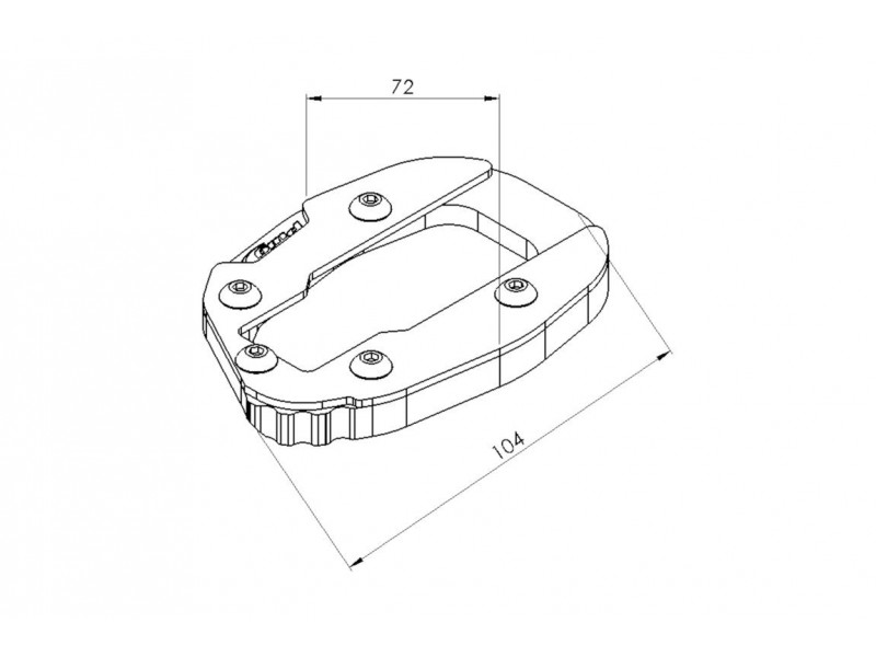 Kickstand extension PUIG 20276N Negru
