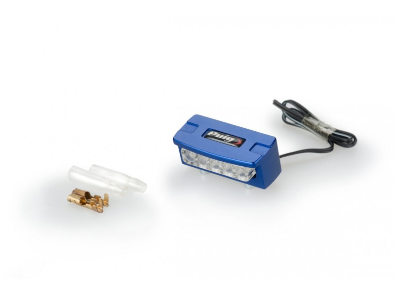 Licence support light PUIG FLASH 4136A Albastru alu with LEDs