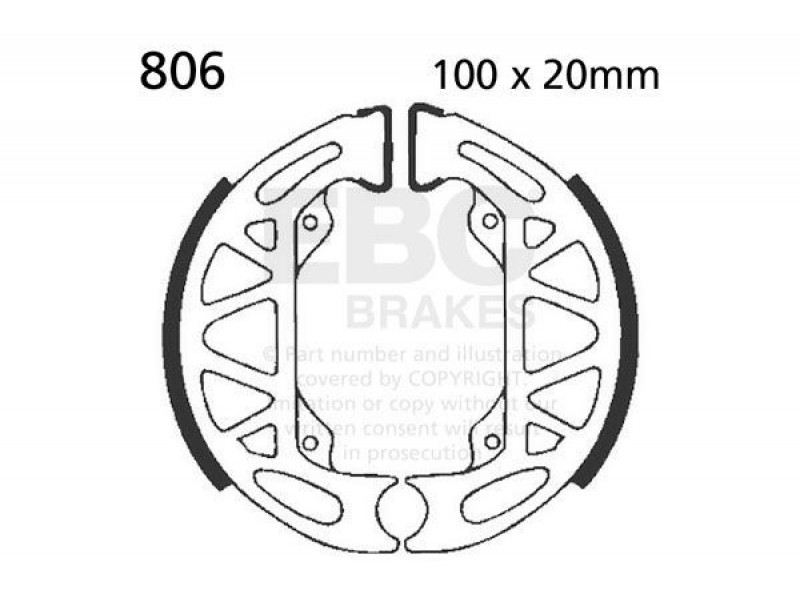 Brake shoe set EBC 806