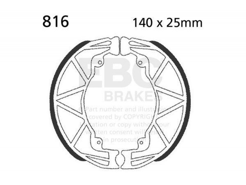 Brake shoe set EBC 816 Brake shoe set EBC 816