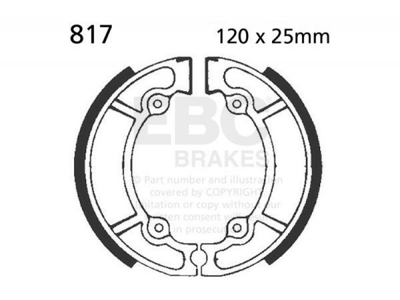 Brake shoe set EBC 817 Brake shoe set EBC 817