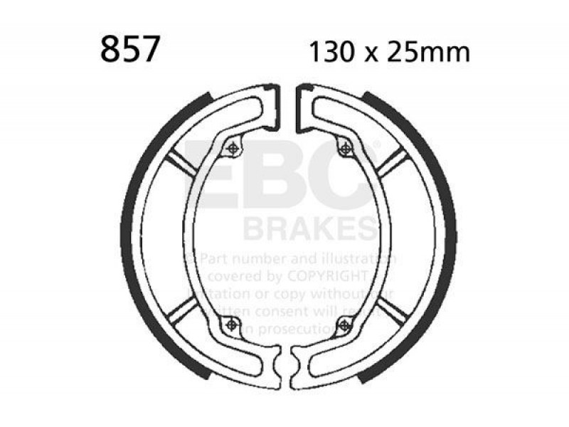 Brake shoe set EBC 857 Brake shoe set EBC 857