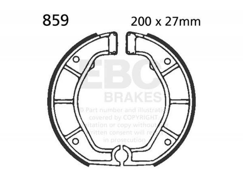 Brake shoe set EBC 859