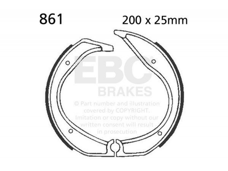 Brake shoe set EBC 861 Brake shoe set EBC 861