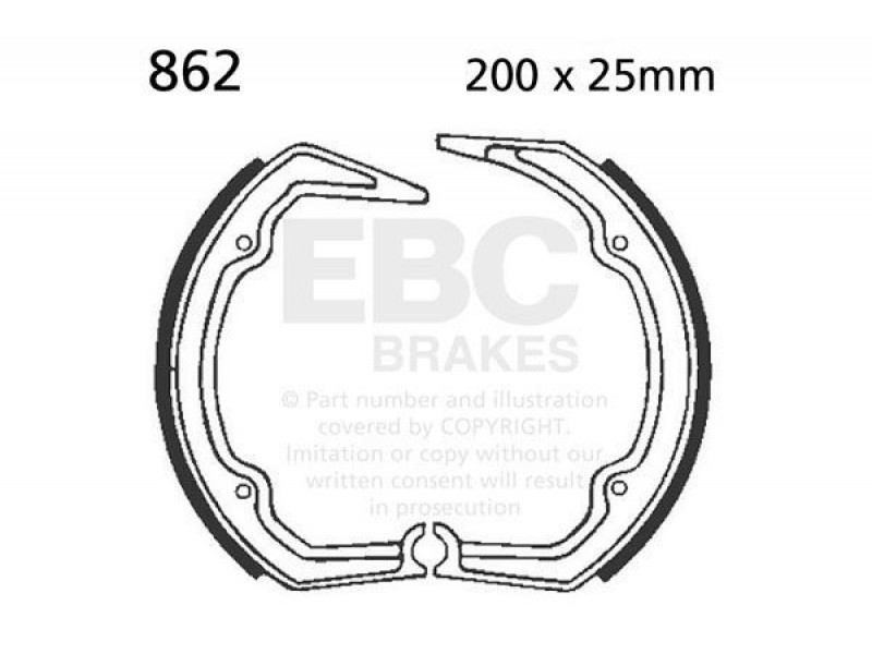 Brake shoe set EBC 862 Brake shoe set EBC 862