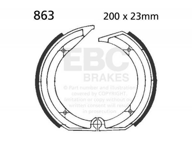 Brake shoe set EBC 863