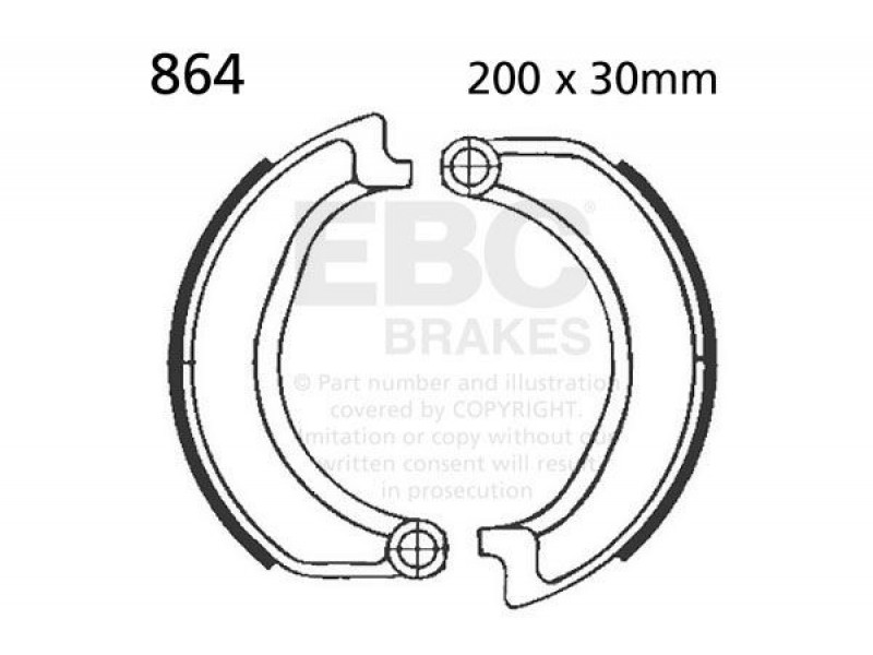 Brake shoe set EBC 864 Brake shoe set EBC 864