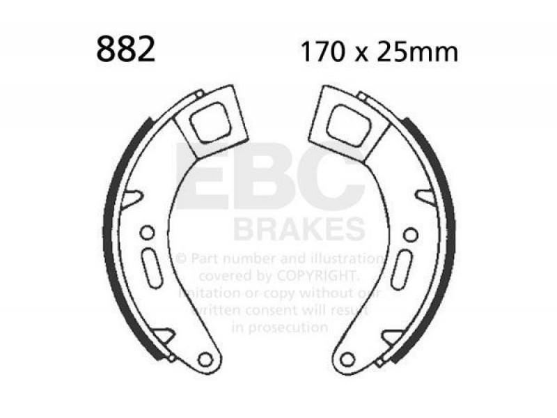 Brake shoe set EBC 882 Brake shoe set EBC 882