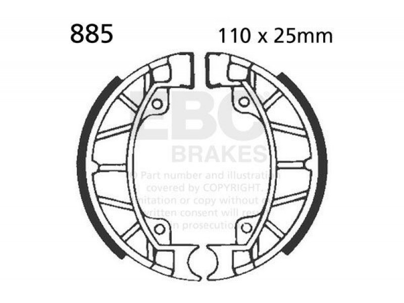 Brake shoe set EBC 885 Brake shoe set EBC 885