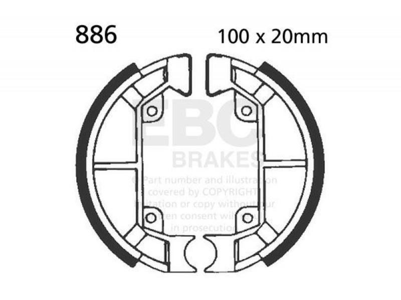 Brake shoe set EBC 886 Brake shoe set EBC 886