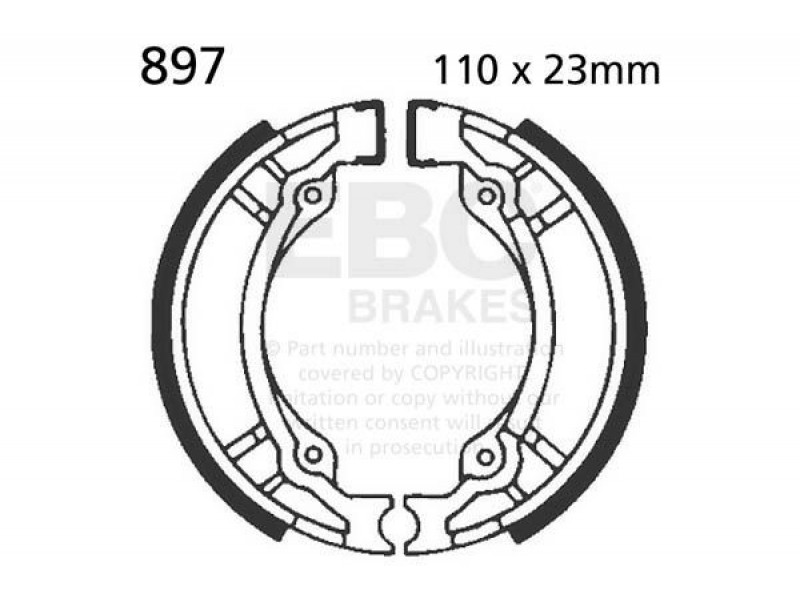 Brake shoe set EBC 897 Brake shoe set EBC 897