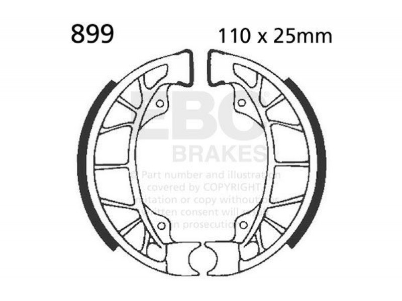 Brake shoe set EBC 899
