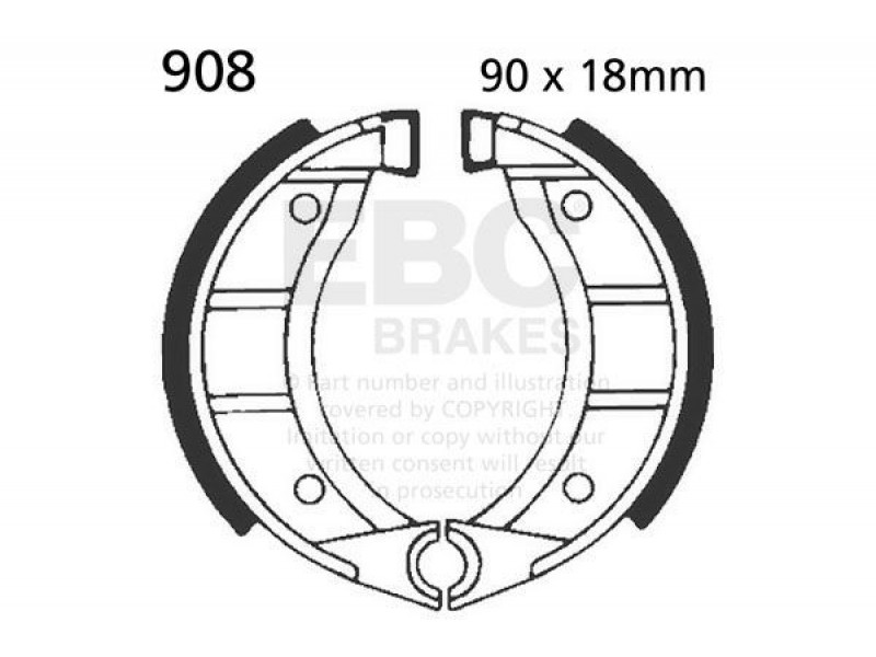 Brake shoe set EBC 908 Brake shoe set EBC 908