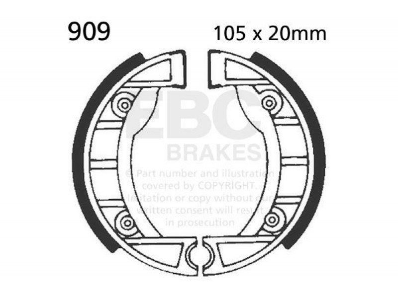 Brake shoe set EBC 909 Brake shoe set EBC 909