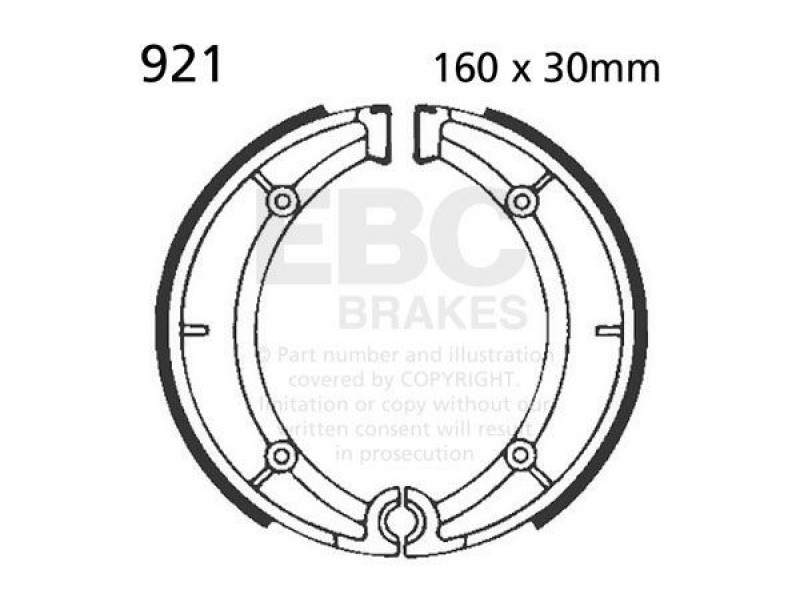 Brake shoe set EBC 921 Brake shoe set EBC 921