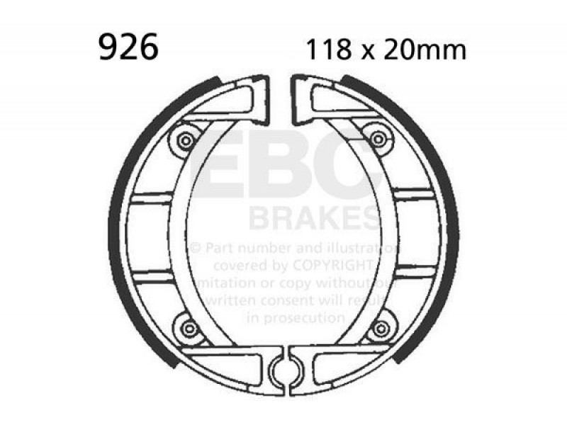 Brake shoe set EBC 926