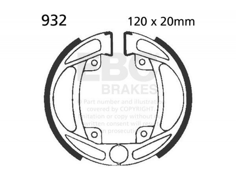 Brake shoe set EBC 932 Brake shoe set EBC 932