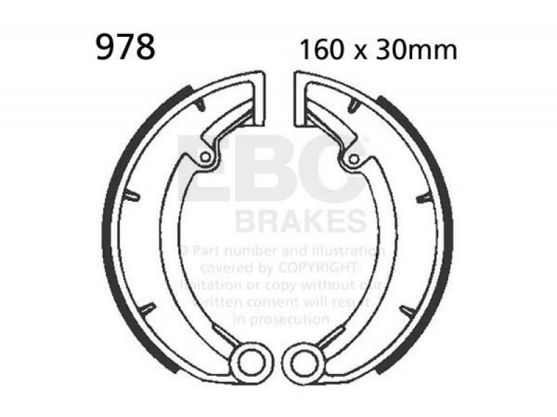 Brake shoe set EBC 978