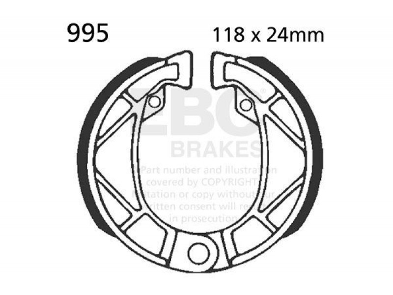 Brake shoe set EBC 995 Brake shoe set EBC 995