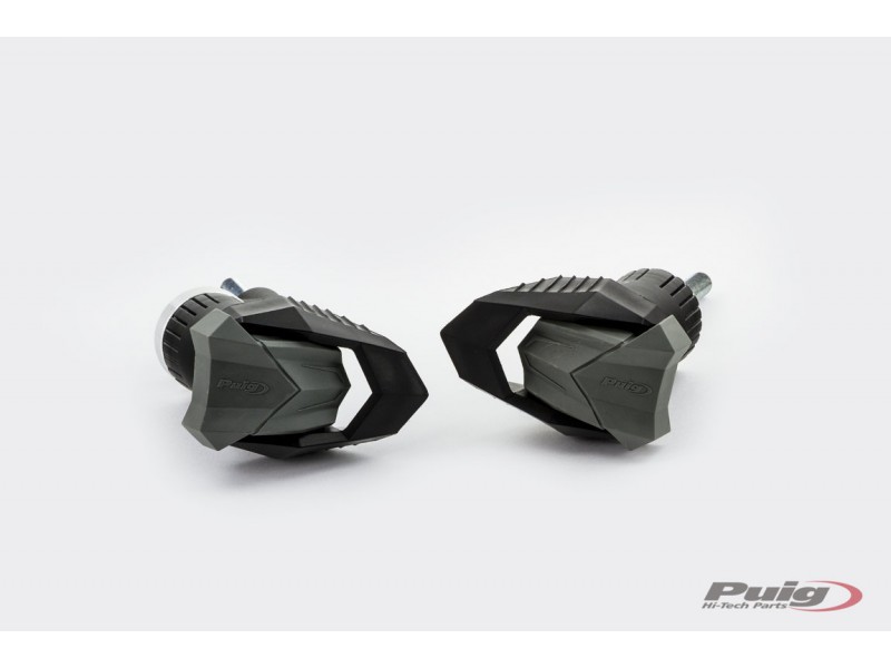 Frame sliders PUIG R19 21131N black with grey rubber