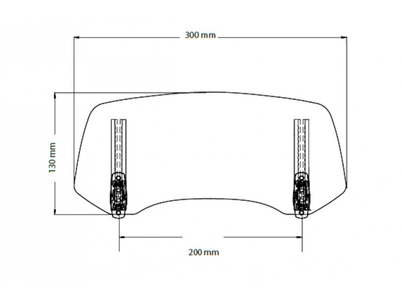Multiadjustable visor PUIG 2.0 20763H fixed by screws smoke