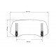 Multiadjustable visor PUIG 2.0 20763W fixed by screws transparent