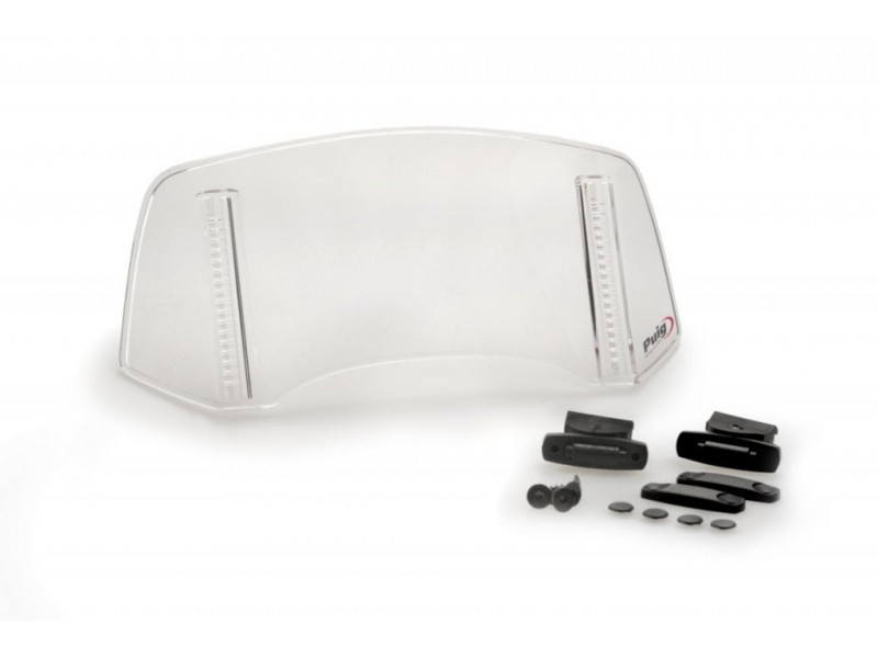 Multiadjustable visor PUIG 2.0 20763W fixed by screws transparent
