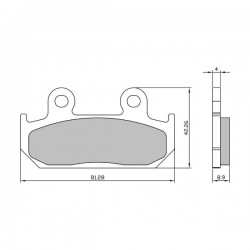 Placute de frana RMS 225103700 fata homologated organic Placute de frana RMS 225103700 fata homologated organic
