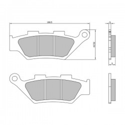 Placute de frana RMS 225103760 fata homologated organic Placute de frana RMS 225103760 fata homologated organic