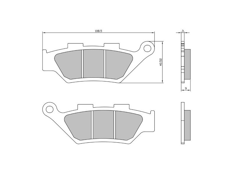 Placute de frana RMS 225103760 fata homologated organic