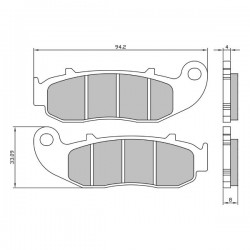 Placute de frana RMS 225103750 fata homologated organic Placute de frana RMS 225103750 fata homologated organic