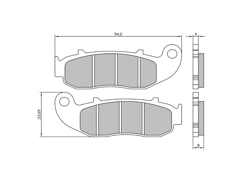 Placute de frana RMS 225103750 fata homologated organic Placute de frana RMS 225103750 fata homologated organic
